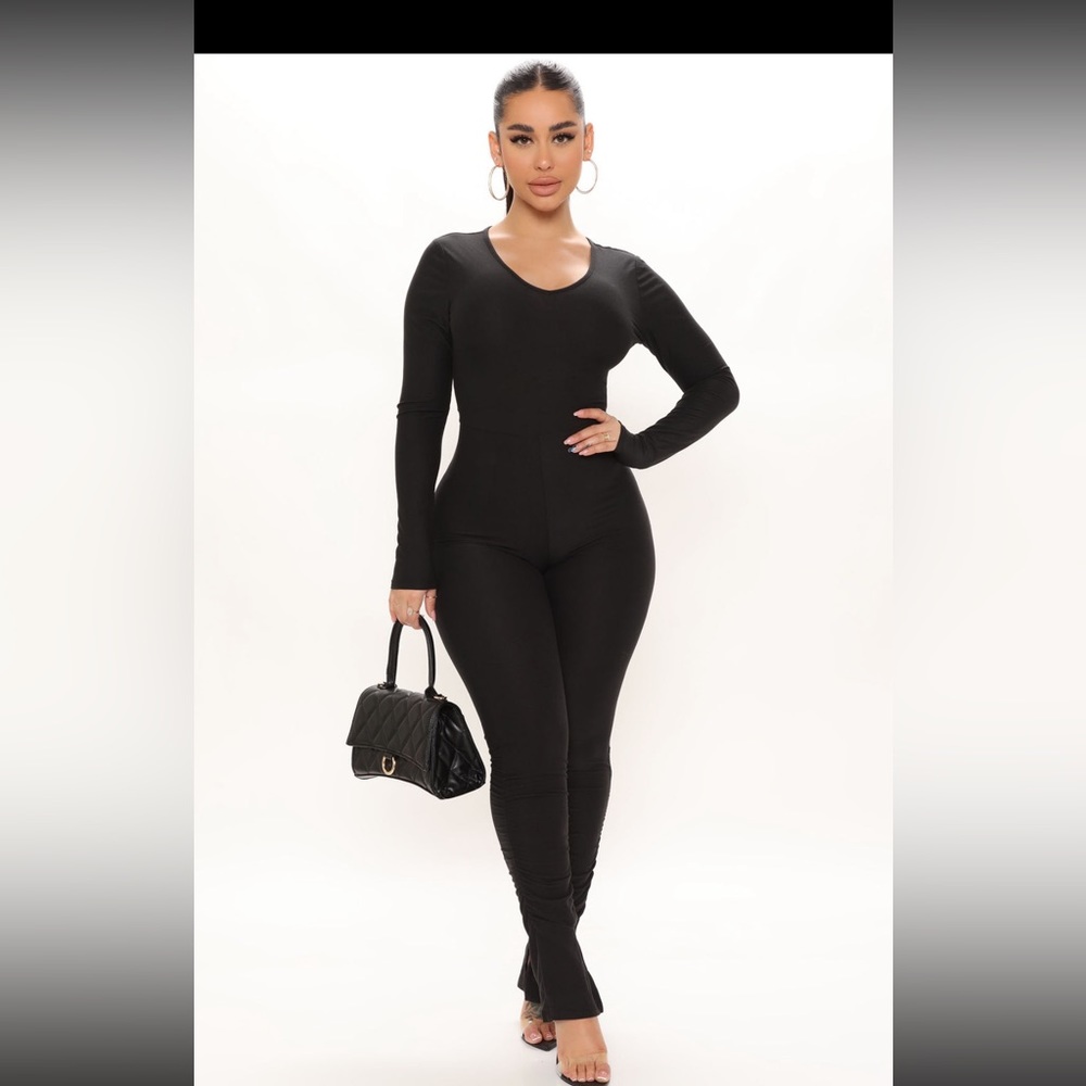 Slay My Way Stacked Jumpsuit - Black